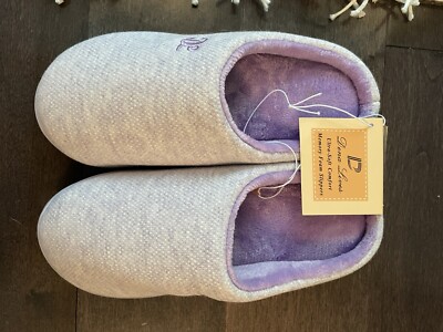 New With Dena Lives Women's Memory Foam Slippers Purple Size M
