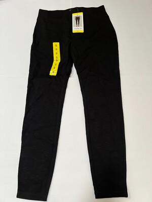 Matty M Women Black Pull On Flat Front Stretch Skinny Leg Dress Pants Size  Small | eBay