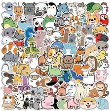 Qty 50 - Cute Cartoon Kawaii Animal Sticker Packs Assorted Vinyl Stickers 