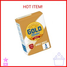 Gold Medal Premium Quality All Natural Whole Wheat Flour For Baking, 5 lb