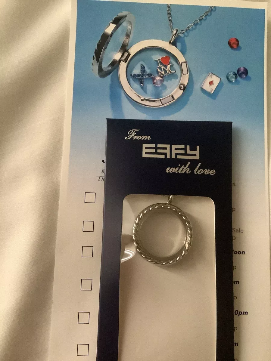EFFY BRAND Fancy Locket Pendant Jewelry Tracker With Chain New