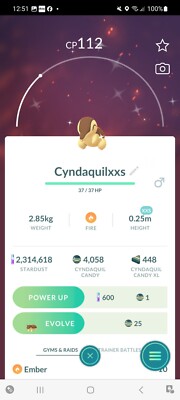 Pokemon Go Shiny Cyndaquil ( XXS )