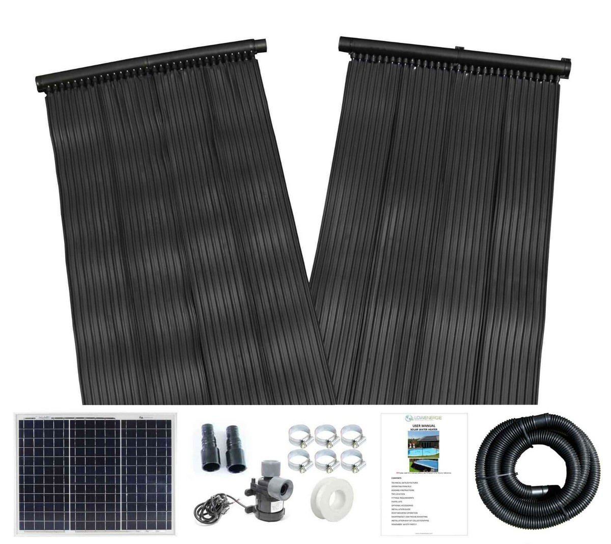 Total Solar Swimming Pool Hot Water Heater Mat PV Panel Pump Kit Free Sun  Energy | eBay