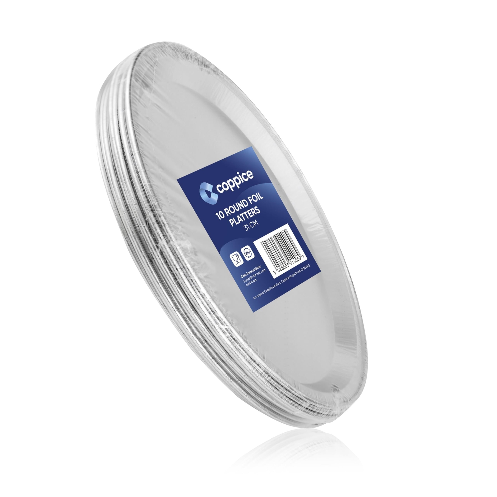 Aluminium Foil Round Serving Platters for Parties Buffets 31cm 20 Pk Coppice