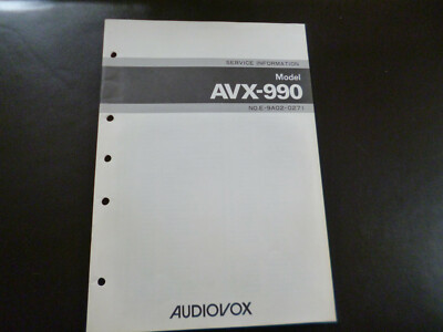 Original Service Manual Schaltplan Audiovox AVX-990
