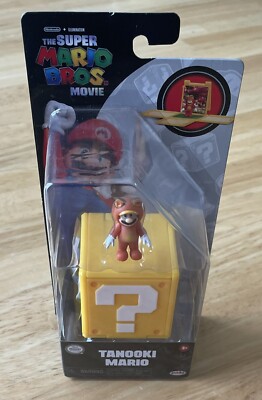 The Super Mario Bros. Movie - Tanooki Mario - Jakks Pacific - New - 1in.