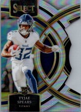 2023 Panini Select #172 Tyjae Spears Black and Green Prizms Die Cuts