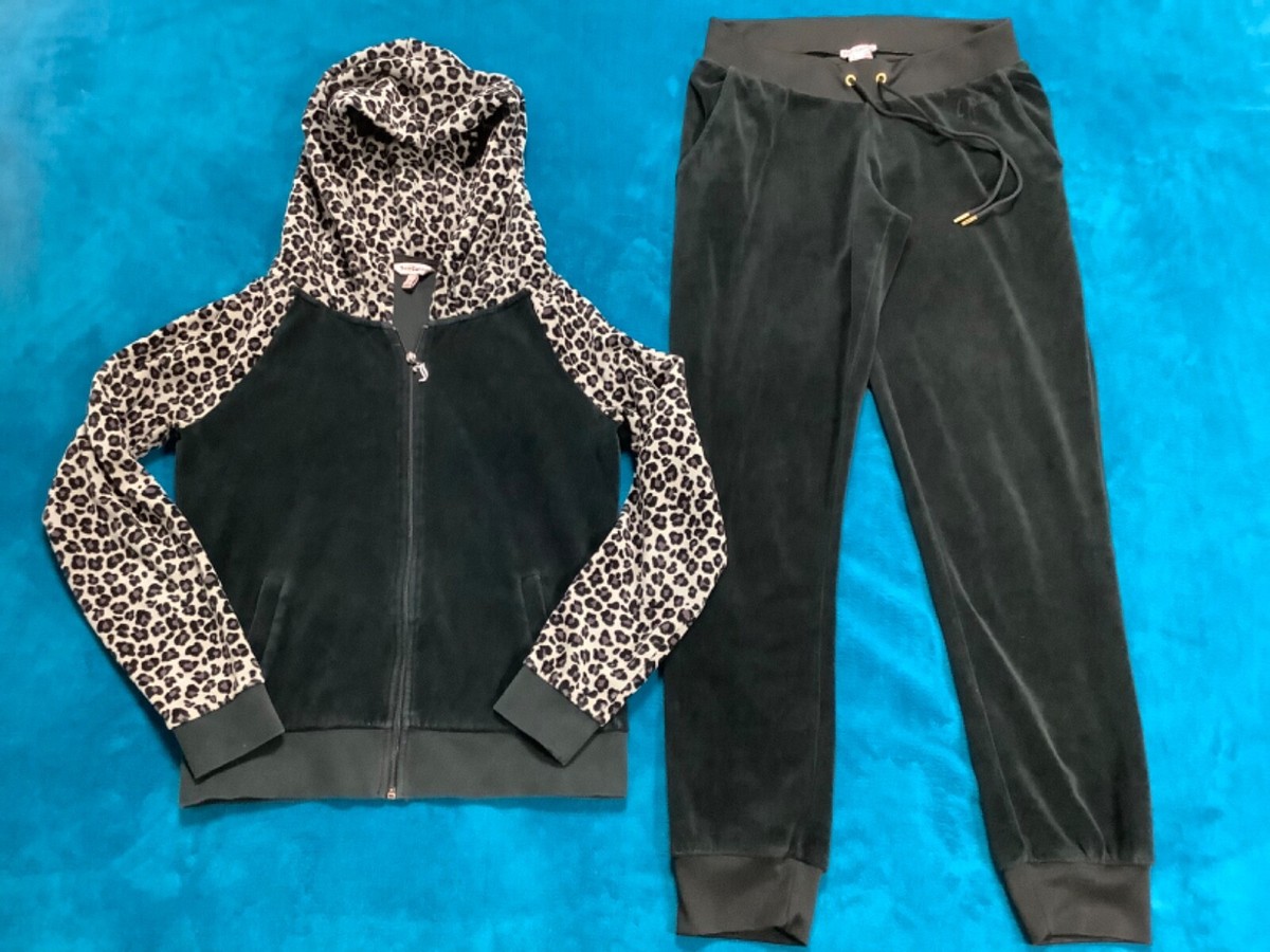 【JUICY COUTURE】leopard ベロアワイドレッグジョガー※送関込 JUICY COUTURE】leopard ベロアワイドレッグジョガー※送関込