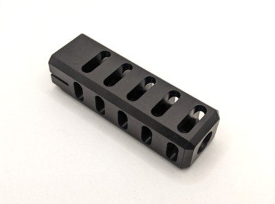 9mm 1/2x28 TPI Muzzle Brake Compensator LONGBOI - black anodized - 15 ...