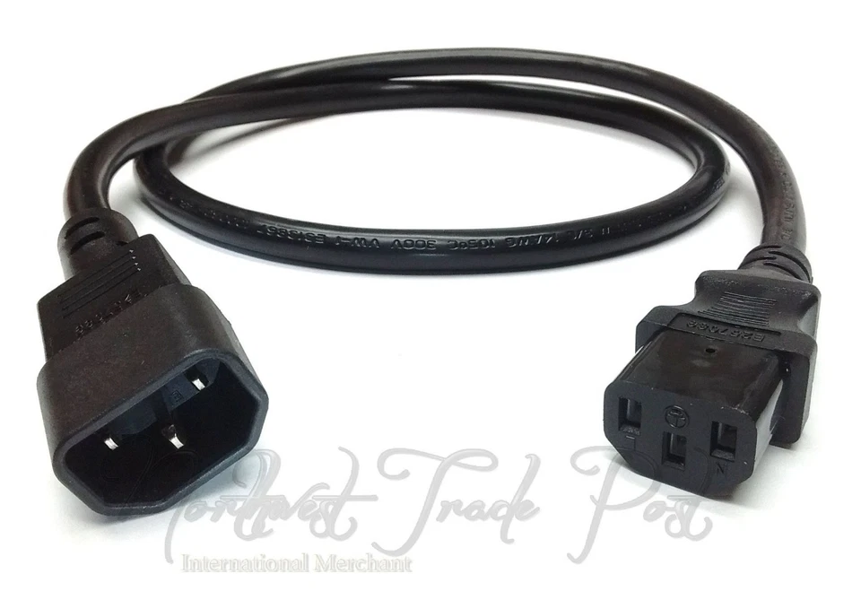 Cable puente adaptador de alimentación de CA de 3 pies de repuesto para fumador eléctrico Bradley Foto 2 de 4