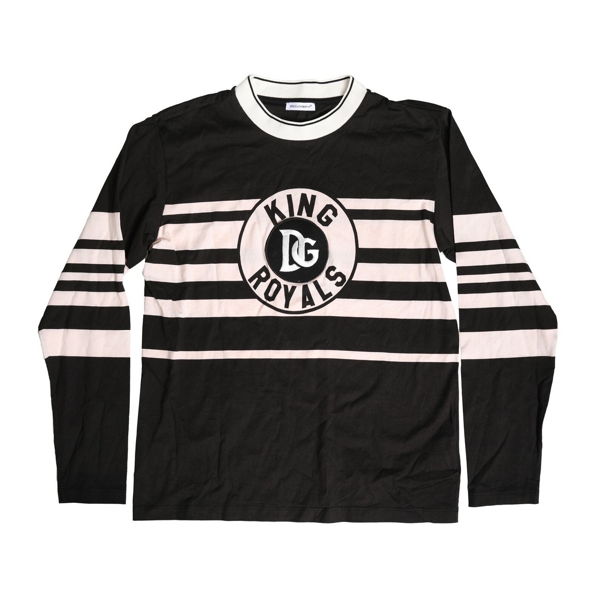 DOLCE&GABBANA　ドルガバ　孔雀デザイン ポロシャツ モノトーン FXZ41ZJFMHG_N0000_0.jpg