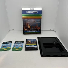 Atlantis Intellivision Game - 1982 Cartridge, Overlays, Nice Box