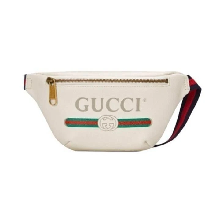 Authentique sac ceinture en cuir GUCCI, jamais utilisé, blanc