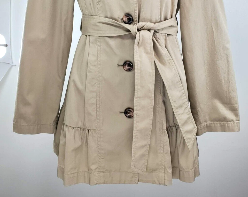 NWT Decree Jacket - Size XL - Beige - Pockets - Belt - Buttons - Image 3 of 4