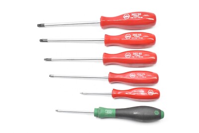 Wiha 362 Assorted Torx Driver Lot T30, T27, T25, T20, T8, T6 - 6 Piece
