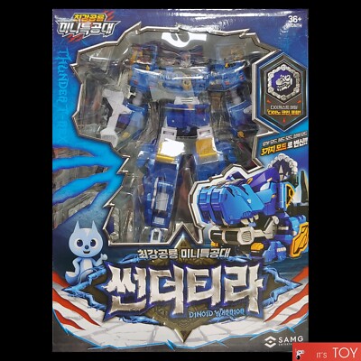 Miniforce Dinoid Warrior THUNDER TYRA Blue Tyranno Dino Transforming Robot 2025