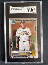 VICTOR ACOSTA 1st 2021 Bowman Chrome Prospects Rookie RC SGC 9.5 MINT+