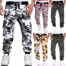 Men's Casual Joggers Pants Sweatpants Combat Sports Camouflage Trousers US