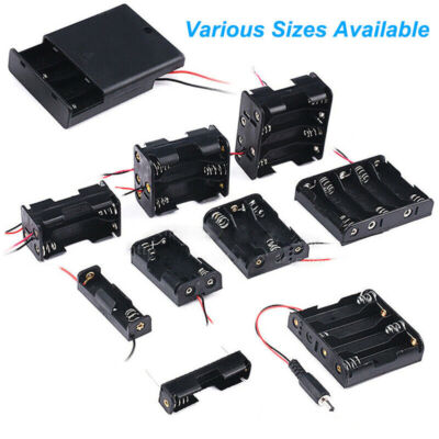AA Battery Holder Case Storage Box 1 2 3 4 5 6 8 10 Optional D Cells Box for DIY