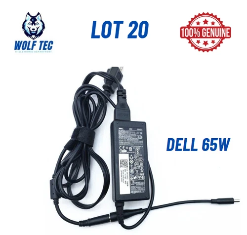 LOT 20 Dell 65W 19.5V 4.5mm Small Tip Adapter MGJN9 43NY4 G6J41 OptiPlex 7040
