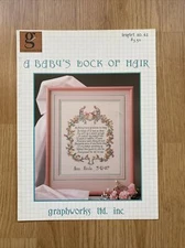 A BABY'S LOCK OF HAIR Sampler Gift Counted Cross Stitch Graphworks Leaflet 42