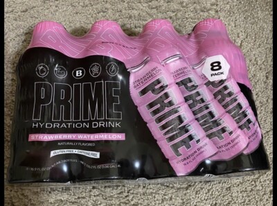RARE 8 Pack PRIME Strawberry Watermelon Hydration LOGAN PAUL X KSI