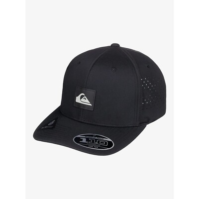 Quiksilver Adapted flexfit Hat Black Kappe Neu Bike Skate Dryflight