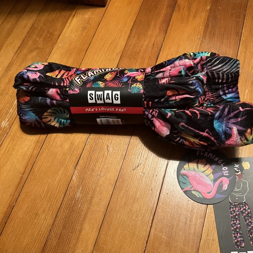 SWAG 🦩Pink Flamingo 🦩Fun Novelty Sleep Lounge Pants Mens Women's NWT