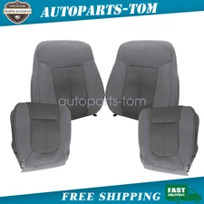 4PCS Fit For 2013 2014 Ford F250 F350 XLT Front Both Side Cloth Seat Cover Gray