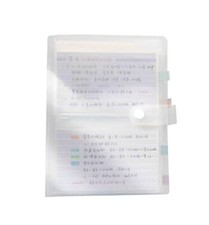 3x5 Index Cards Clear Plastic Holder Organizer Pouches Book Binder 40 clear