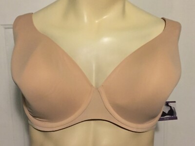 Catherines Uplifting Plunge Bra Underwire Adjustable Beige Plus Size 54B