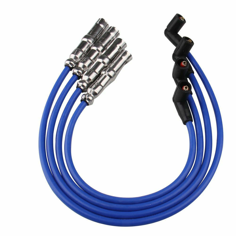 4 Pack Spark Plug Wires Set for VW Beetle, Bora, Golf, GTI,Jetta 2.0L