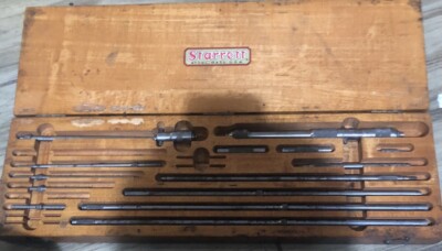 Starrett Depth Micrometer (# 124-B) Set in Wooden Box
