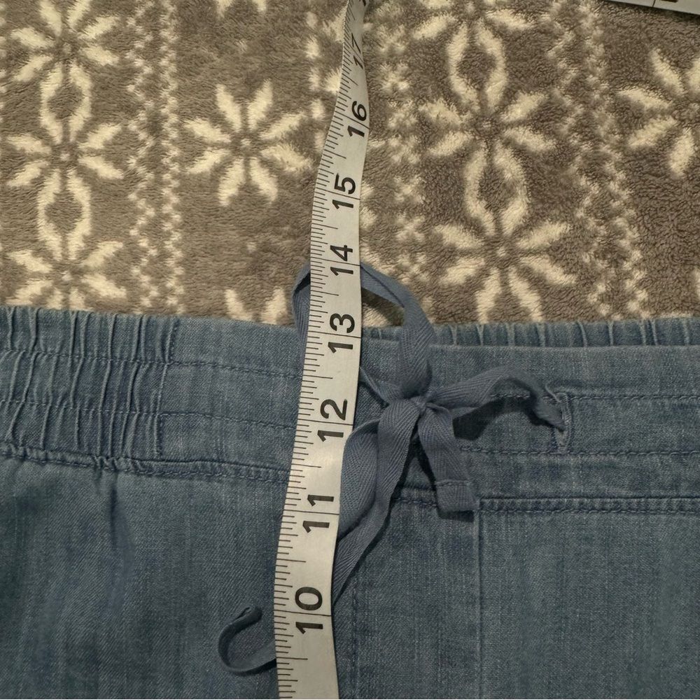 Talbots Drawstring Pull On Cuffed Pants Chambray … - image 10