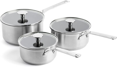 KitchenAid Edelstahl PFAS-frei 3-teiliges Kochgeschirr Topfset
