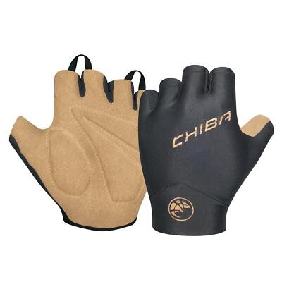 Chiba Fahrrad Handschuhe ECO Glove Pro Schwarz Gr. XL 10 Halbfinger Atmungsaktiv
