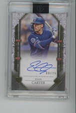 2024 Topps Transcendent Evan Carter ROOKIE SHOWCASE AUTO #8/25 signed Rangers
