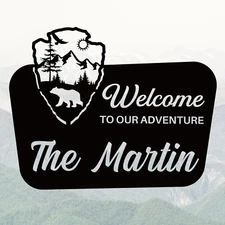 Custom Metal National Park Wedding Sign,Anniversary Name Sign,Christmas Gifts