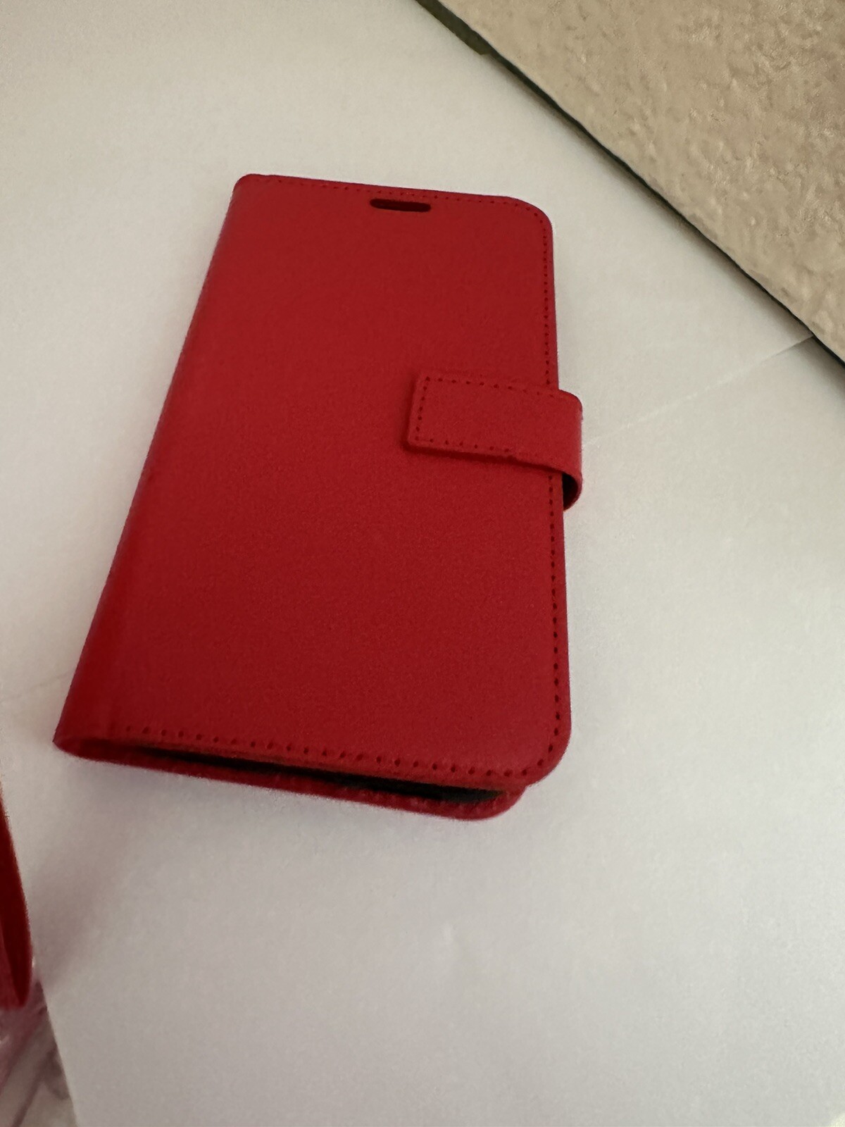Red iPhone 10 Case with Built-In Credit Card Holder-image