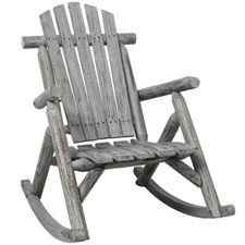 Patio Rocking Chair   Solid Wood Porch Rocker,Durable Rocker for Garden Outdoor