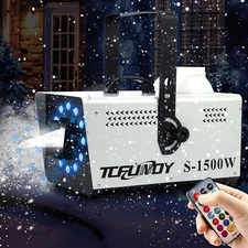 1500W RGB LED Snow Machine Stage Fake Snow Christmas Decor Snowflake Maker