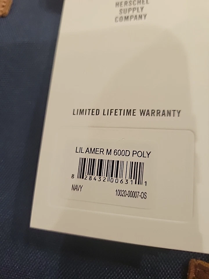 HERSCHEL LIL ÁMBAR M 600D POLI AZUL MARINO - NUEVO Foto 3 de 4