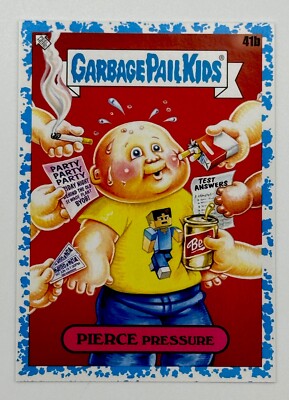 2020 Garbage Pail Kids Late To School #41b PIERCE PRESSURE Blue Parallel /99