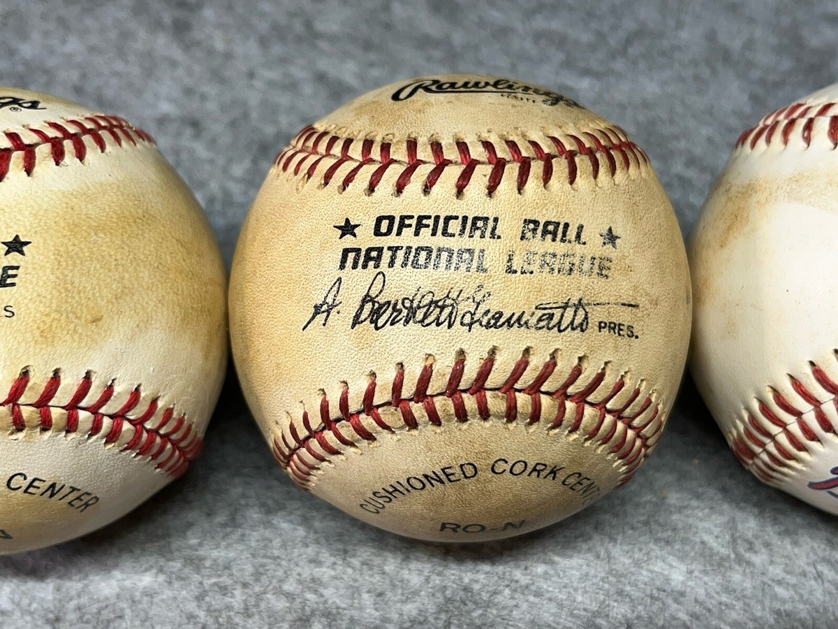 Vtg Lot 3 70s 80s 90s Rawlings OBNL Official Ball Nation League