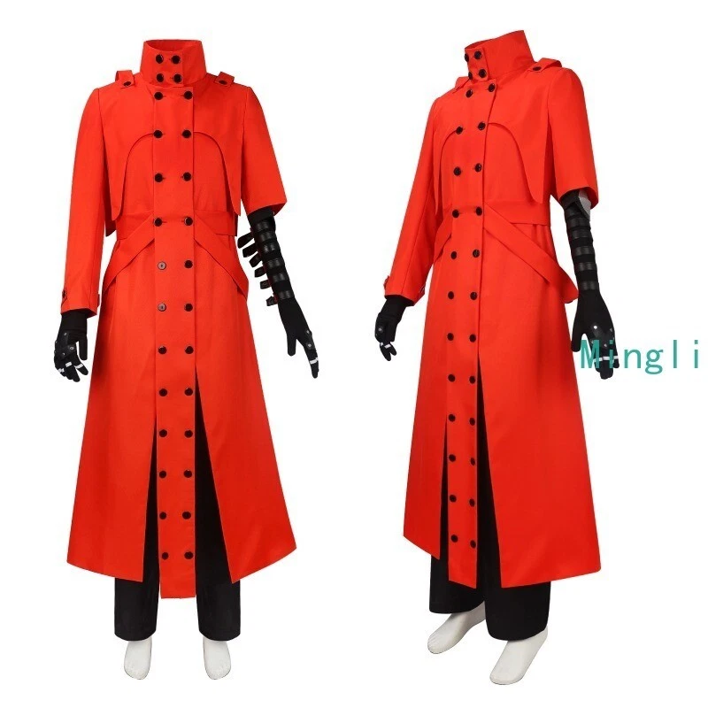 Anime Trigun Vash the Stampede Cosplay Costume Carnival Party Suit Halloween Red - Image 2 of 4