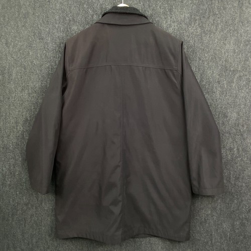 Lauren Ralph Lauren Mens Size 42R Full Zip Trench Jacket Black Quilted Lined - Picture 16 of 18