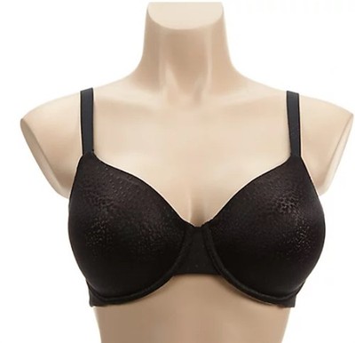 NWOT Wacoal 34C Back Appeal T Shirt Bra 853303 Black 125138