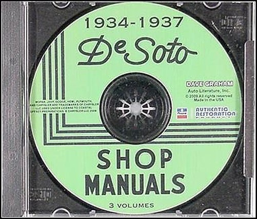 De Soto Werkstatthandbuch Auf Cd 1934 1935 1936 1937 Desoto-image