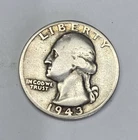 1943 P Washington Quarter 25c Philadelphia 90% Silver US Coin