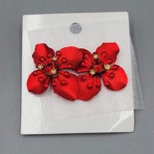 H&M Large Enamel Flower Pierced Earrings Drop...